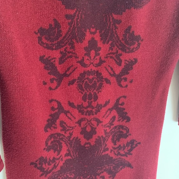 Red burgundy winter Mossimo 3/4 length sleeve dress size xs Bodycon - Picture 4 of 5